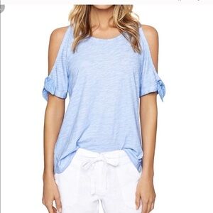 Jersey Knit Sanctuary Cold Shoulder Blouse Light